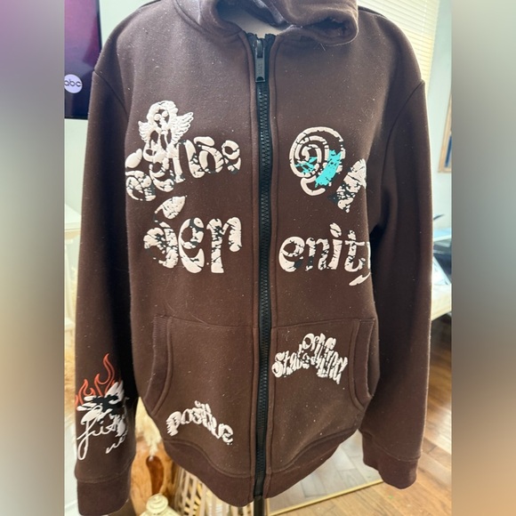 XIOS Brown Graphic Serenity Women's Sweater - Picture 3 of 8